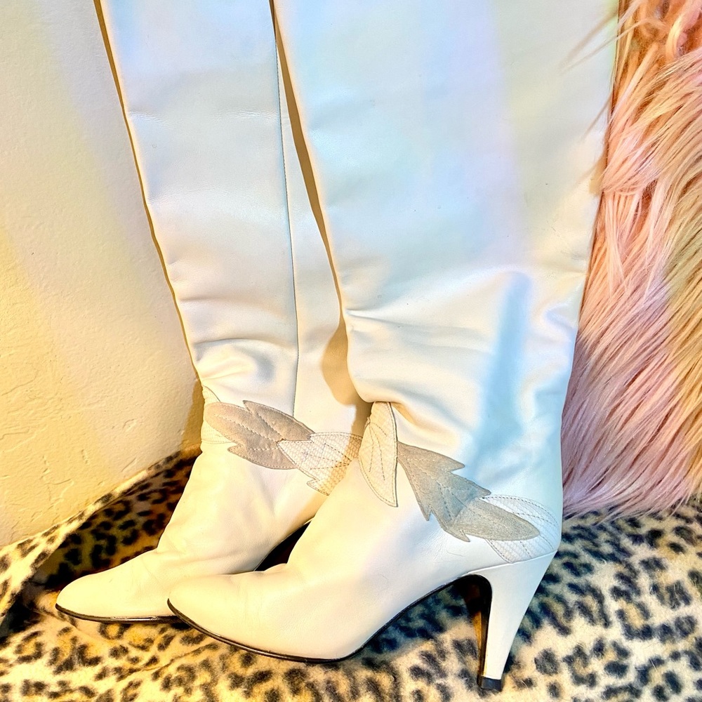 White Leather Boots